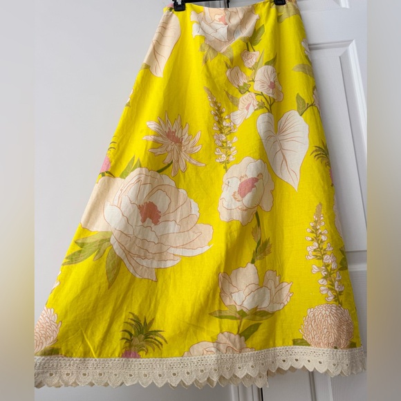 Farm Rio Garden Linen Blend Wrap Skirt, Size L - Picture 9 of 14